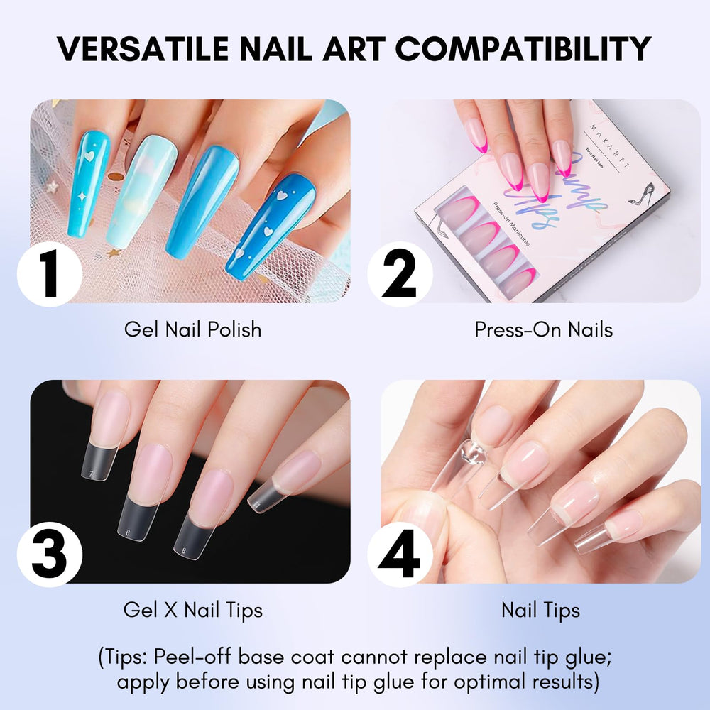Makartt Gel Base Coat application under swatch demonstrates smooth layer before polish.