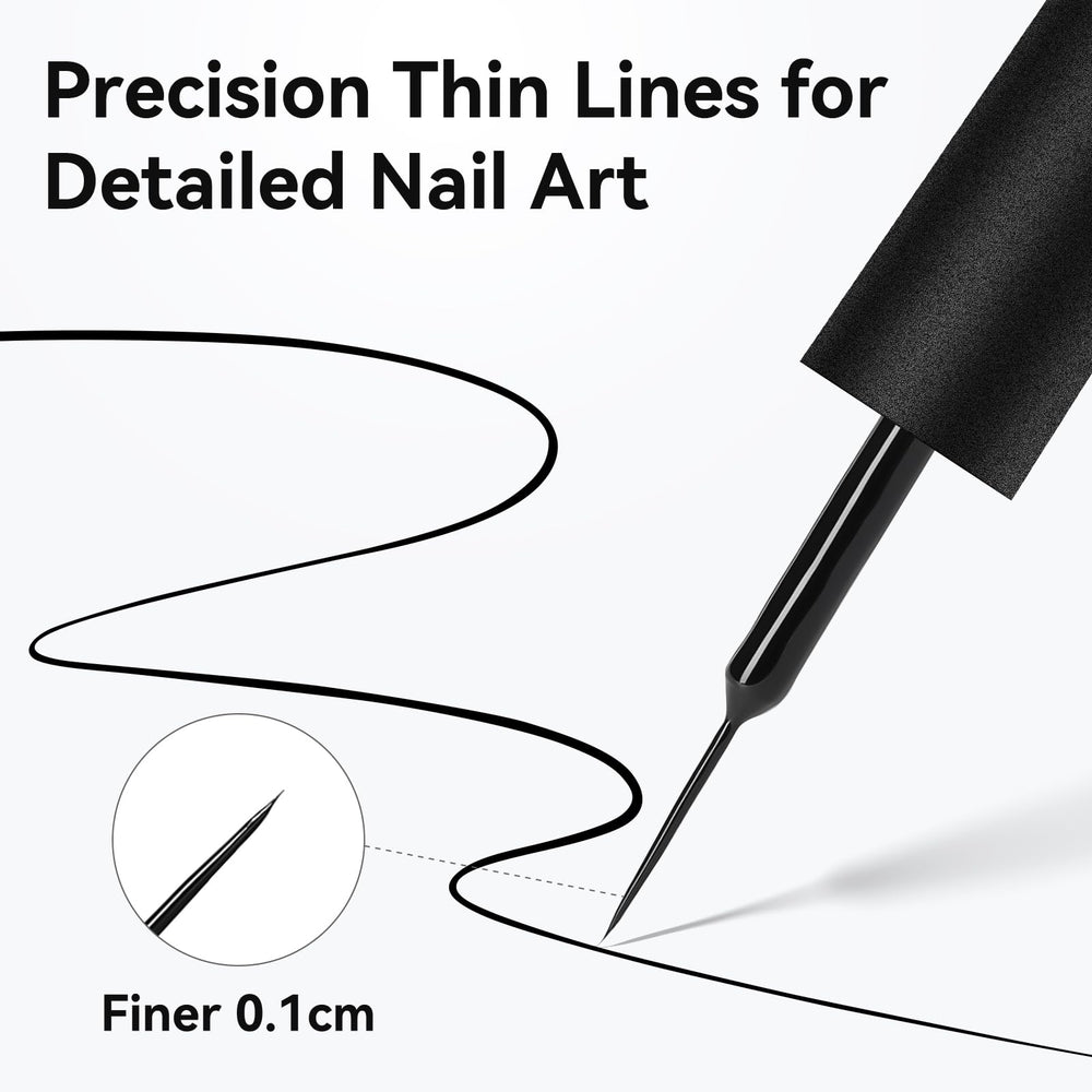 White liner close-up showing fine brush for sharp detailing