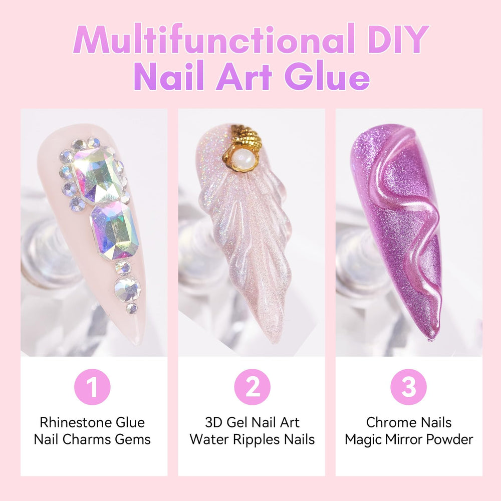 Makartt glue cures under UV/LED for secure rhinestones.