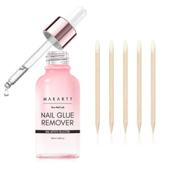 Makartt Hema-Free Glue Remover bottle for gentle nail care.