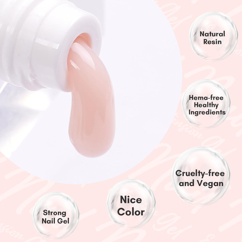 Makartt peach gel overlay creates a protective, long-lasting finish.