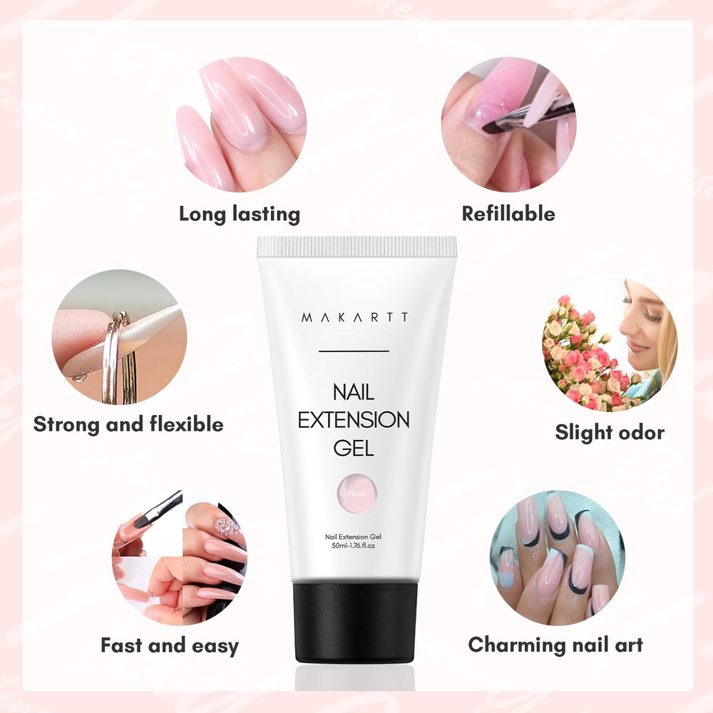 Makartt HEMA-Free gel provides durable base layer for natural nails.