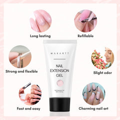Makartt HEMA-Free gel provides durable base layer for natural nails.