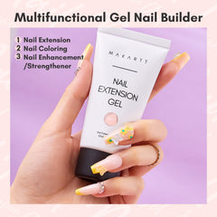 Makartt HEMA-Free peach gel swatch shows smooth texture for easy sculpting.