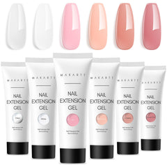 Makartt Hema-Free poly nail gel kit in clear shade for durable extensions