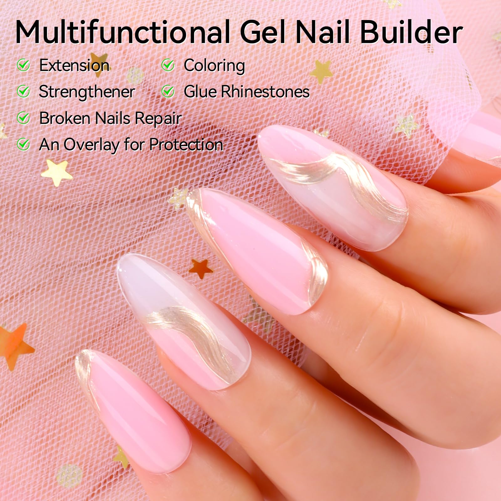 Makartt Hema-Free nude pink shade 1 for natural-looking nail extensions
