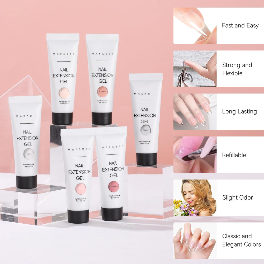 Makartt Hema-Free nude pink shade 3 for long-lasting salon-style nails