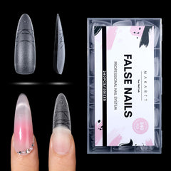 Makartt long almond nail tips with scales for precise shaping and French manicure
