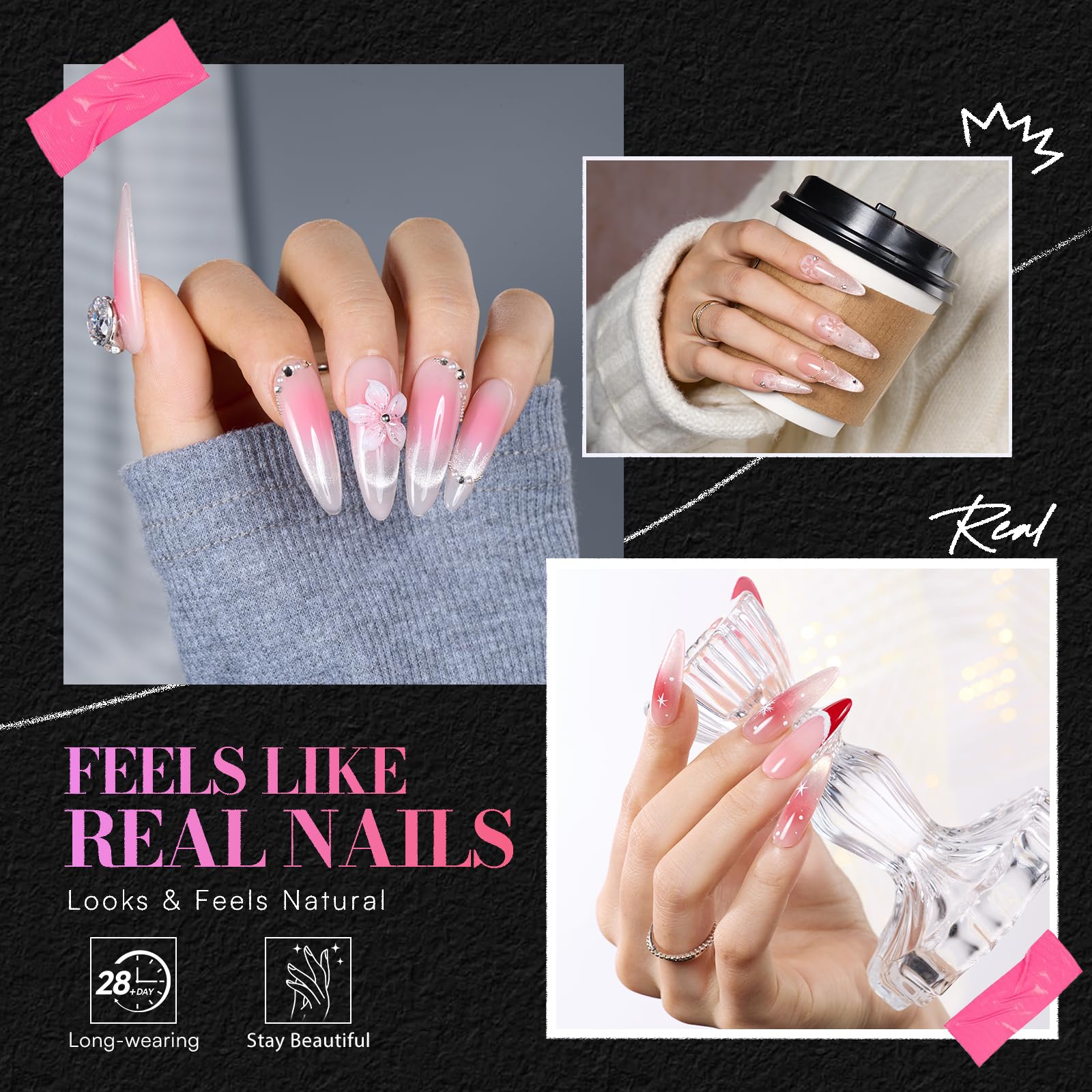 Makartt durable soft gel nail tips lasting weeks with versatile compatibility
