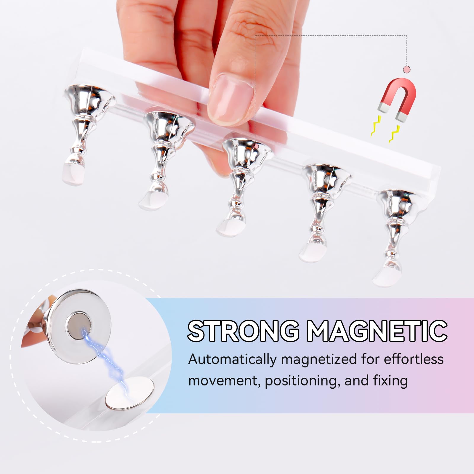 Makartt nail art stand with magnetic base for stable sessions