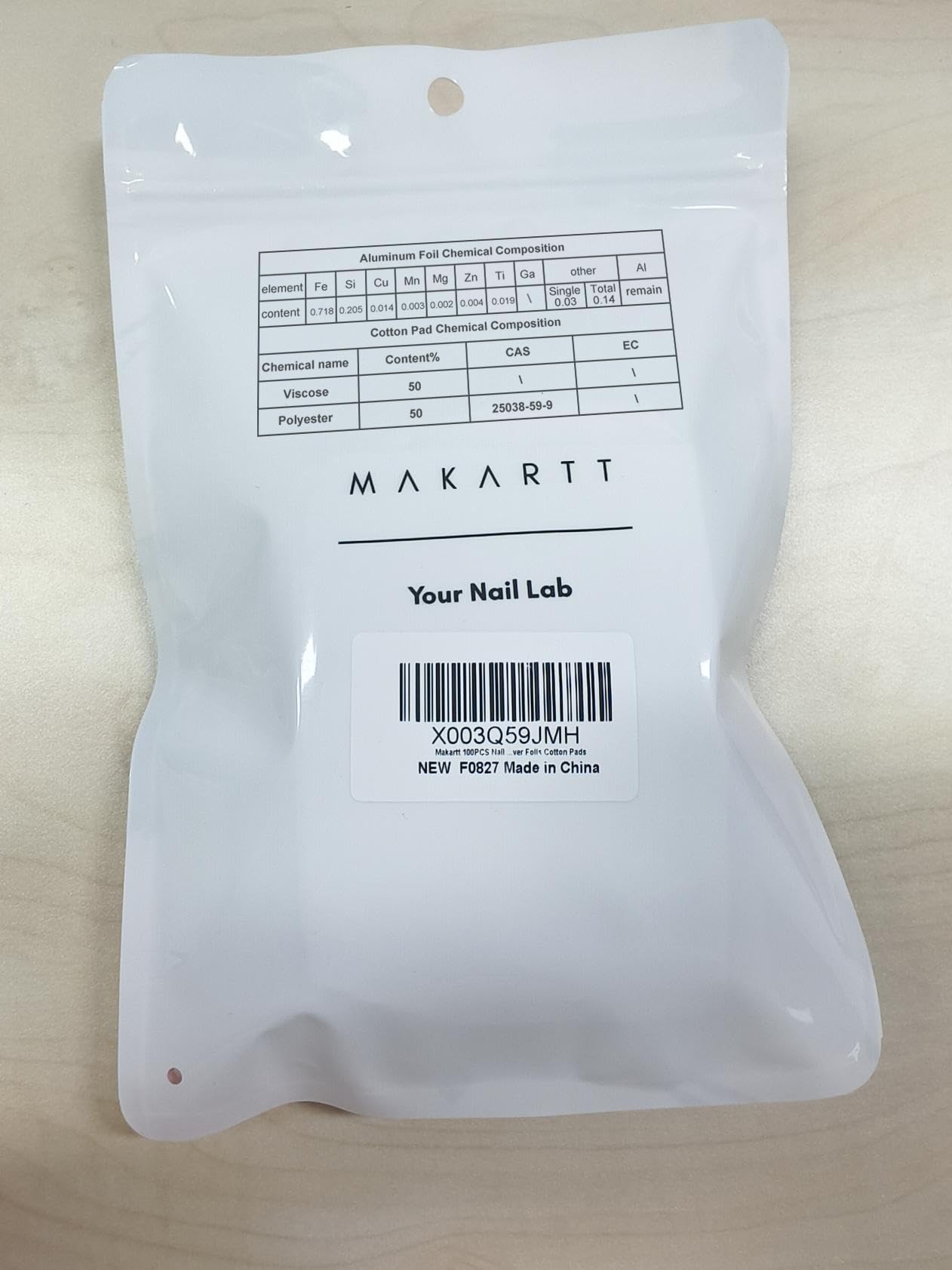 Makartt foil wraps include pads; acetone not included.