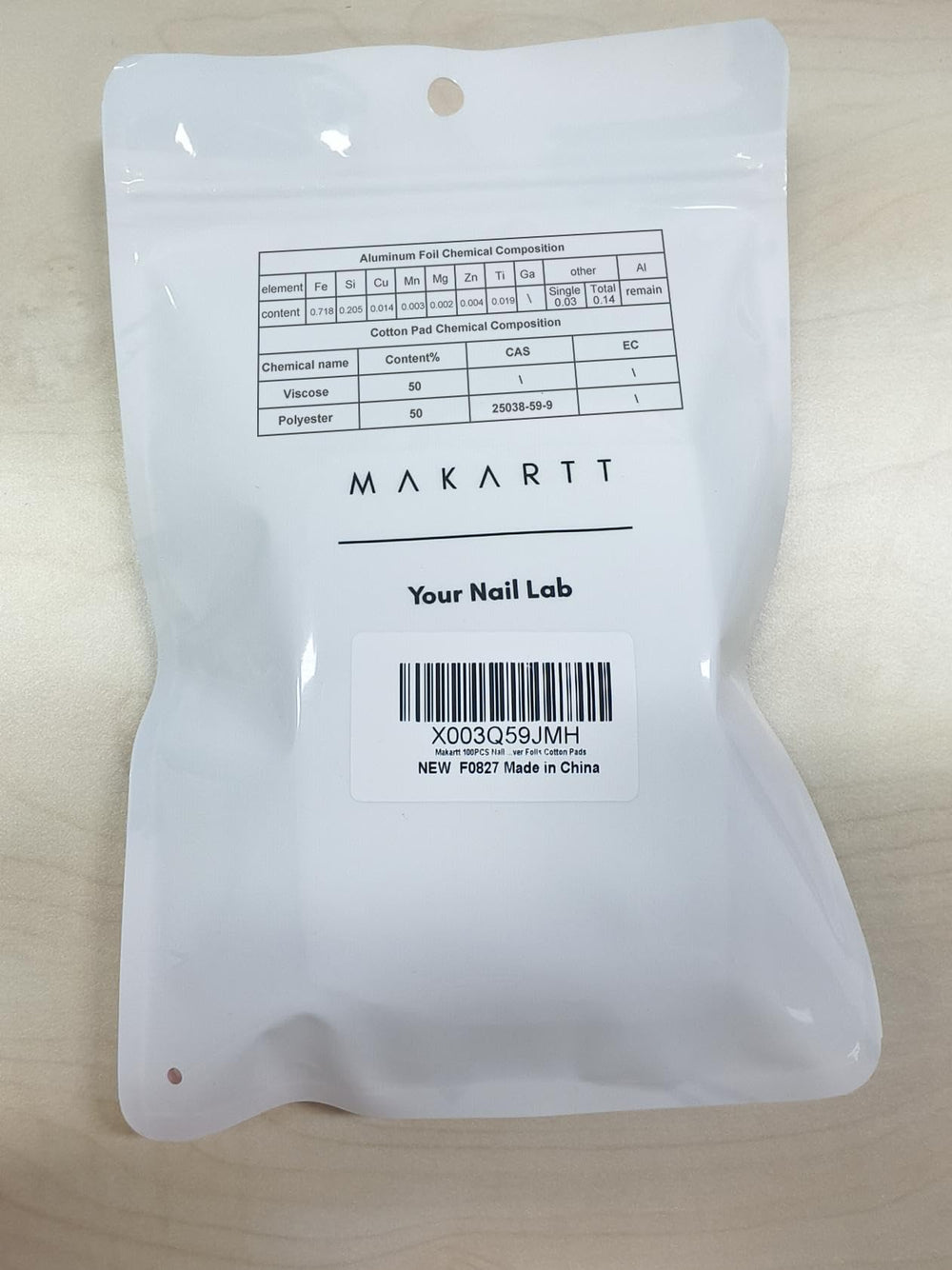 Makartt foil wraps include pads; acetone not included.
