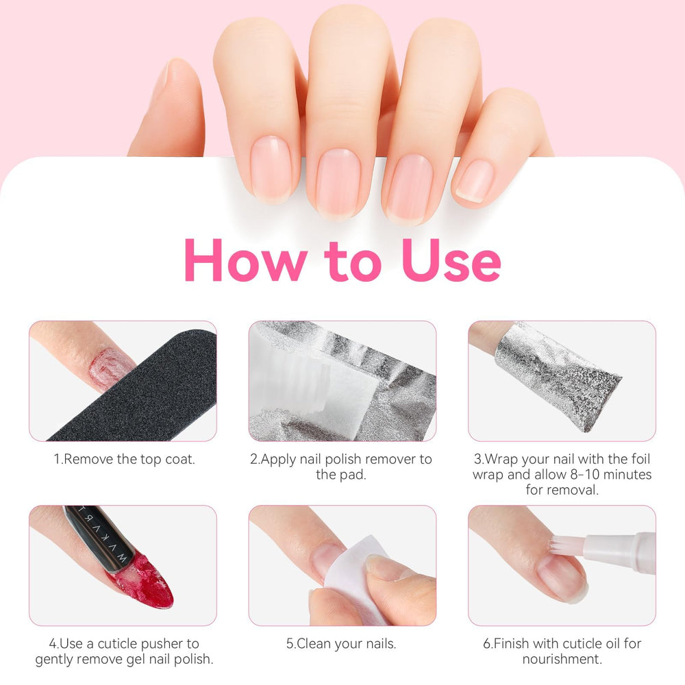 Makartt wraps work on gel polish for easy removal.