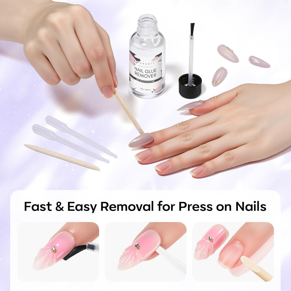 Makartt Nail Glue Remover semi-cure stickers focus for clean removal