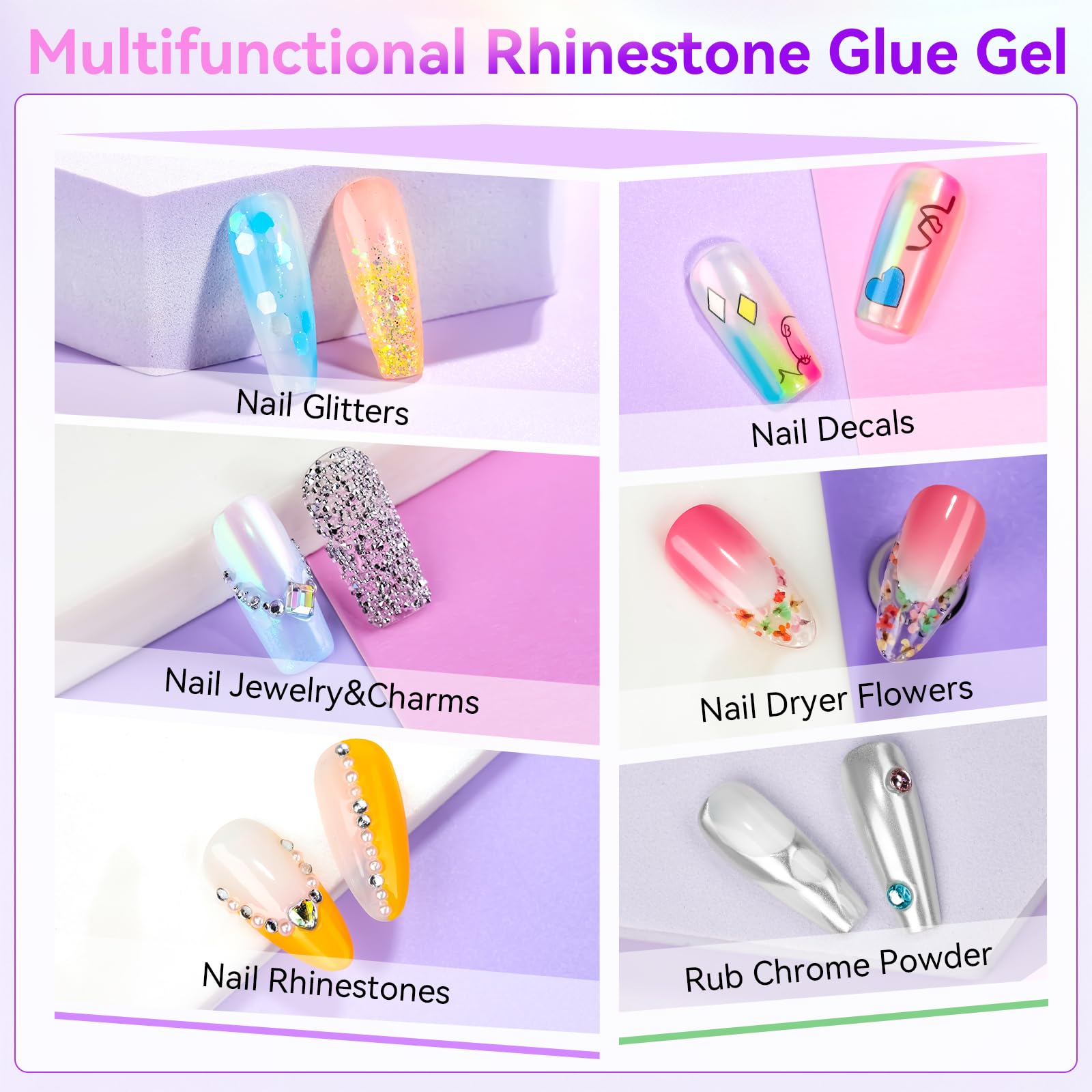 Makartt glue cures quickly under LED to secure designs.
