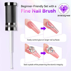 Makartt Nail Rhinestone Glue Gel provides strong adhesion for lasting nail art.