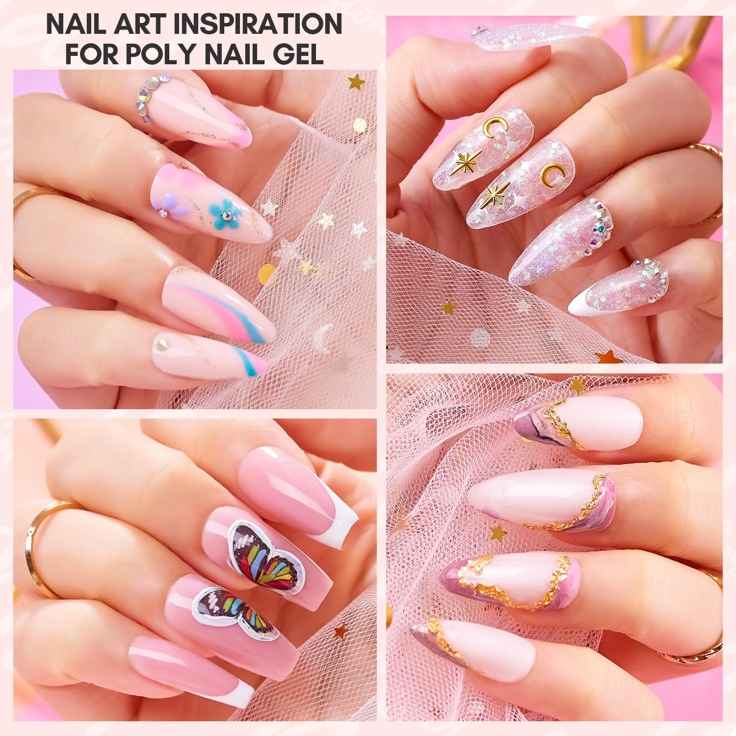 Makartt protective base for stronger nails and growth with daisy pink gel.