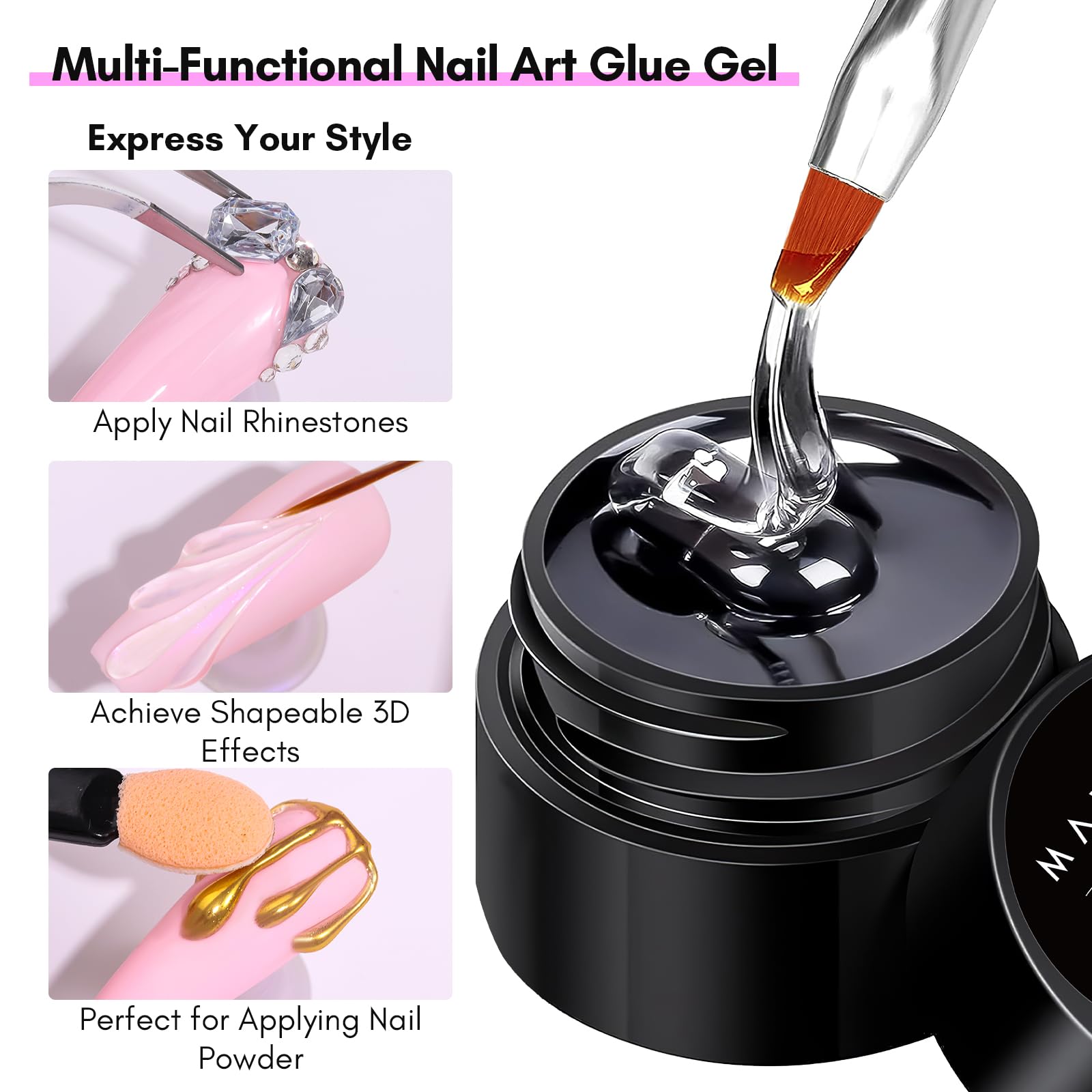Makartt rhinestones closeup highlighting ready-to-apply sparkle for nails.