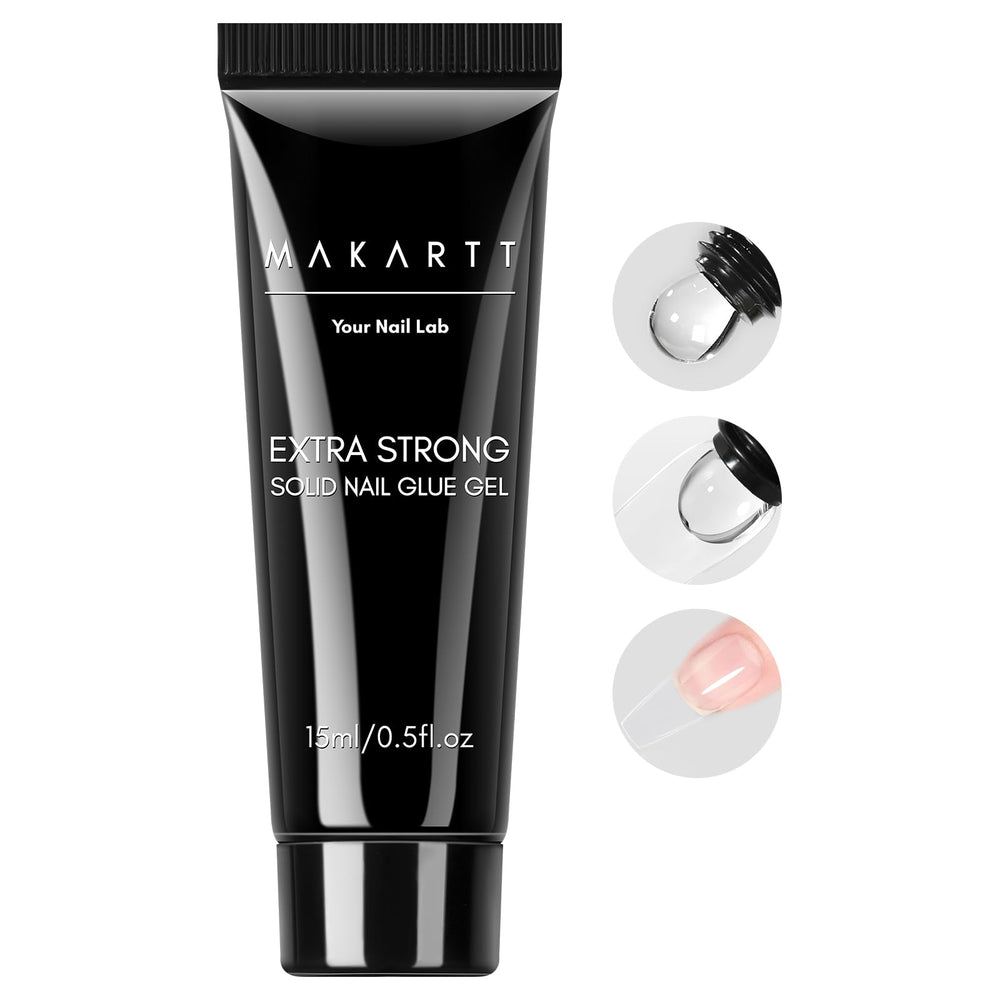 Makartt solid nail glue gel bottle pour for controlled, mess-free application