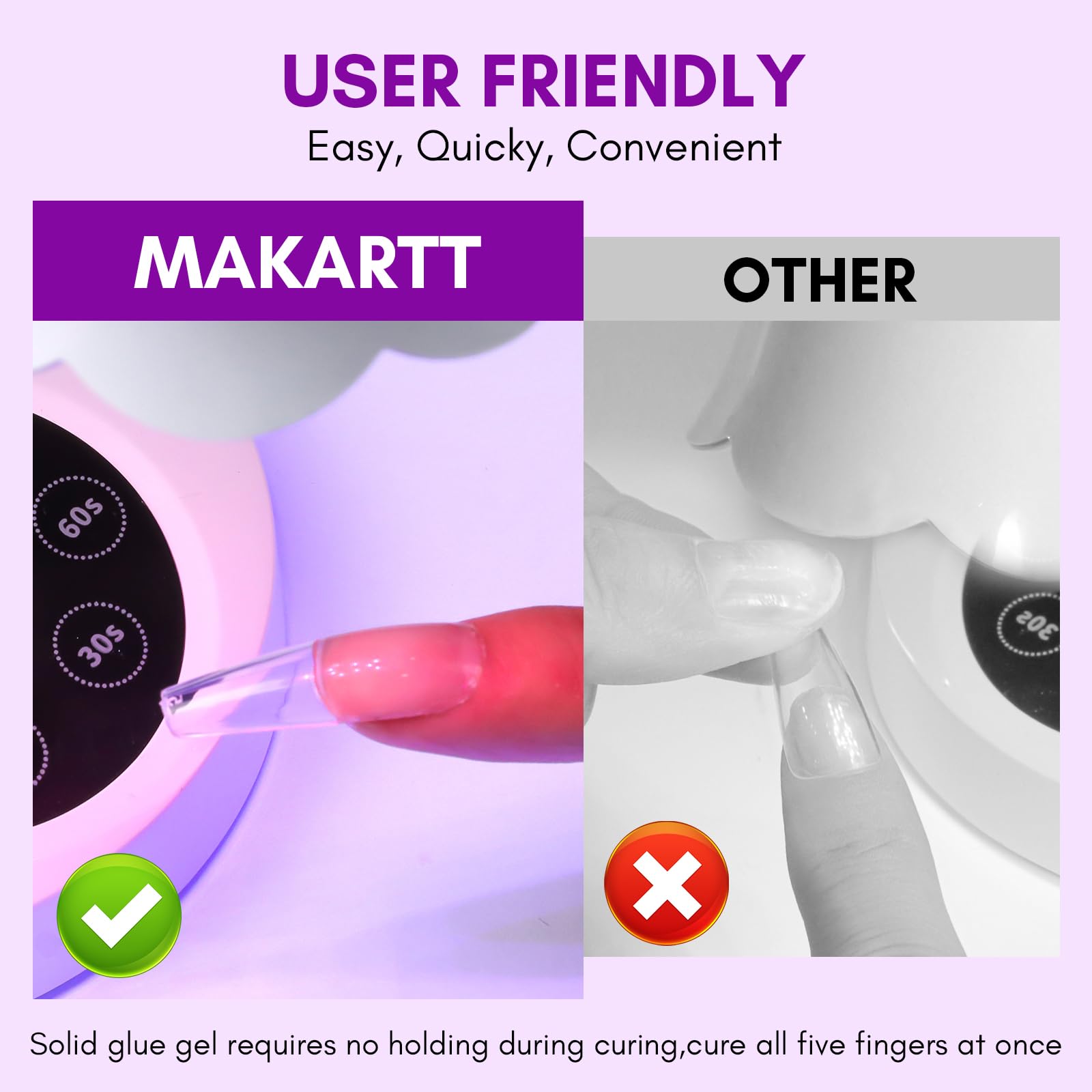 Makartt Solid Nail Glue Gel rhinestones application demonstrates secure stick-ons for sparkling accents.