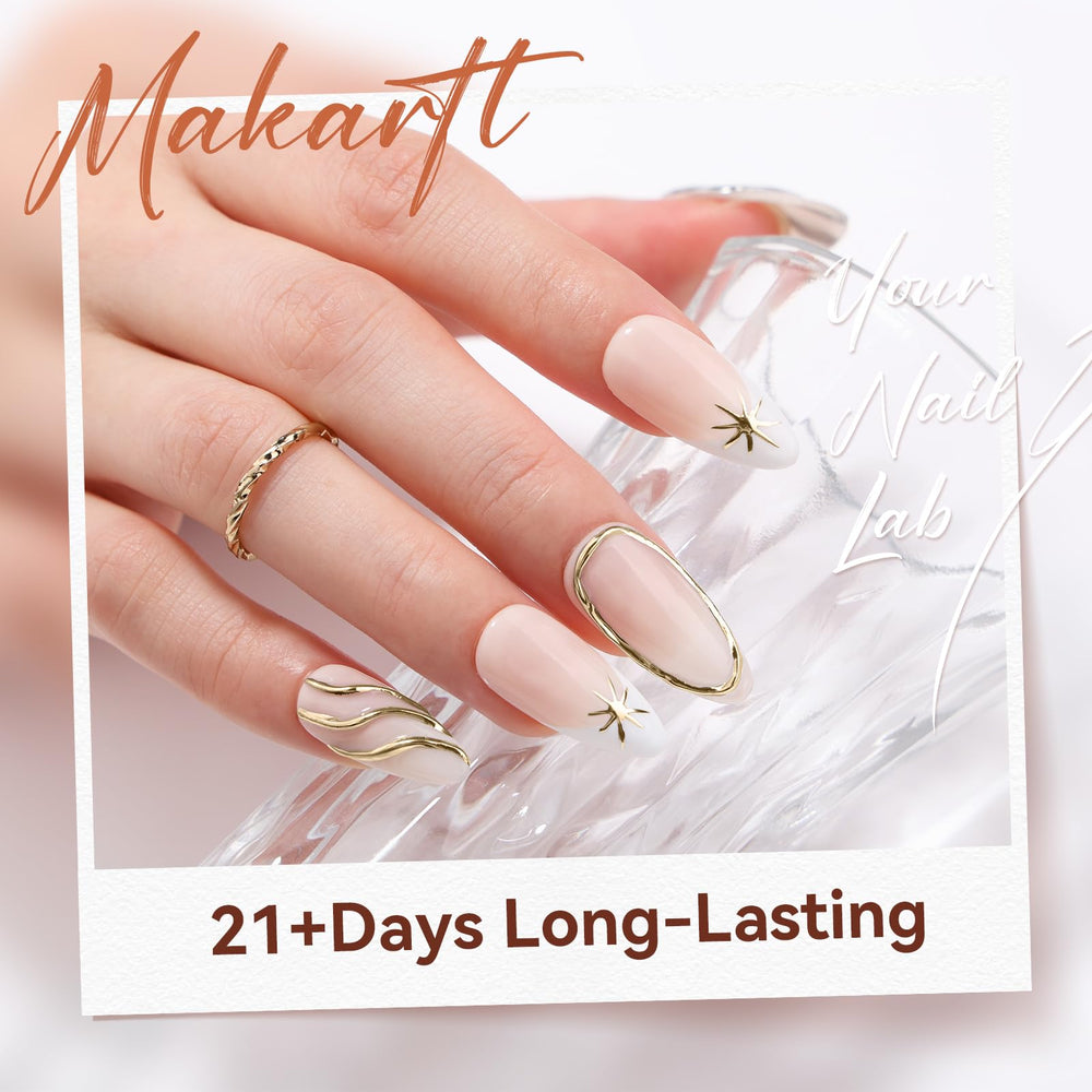 Makartt chrome gel top coat application for a durable mirror finish.