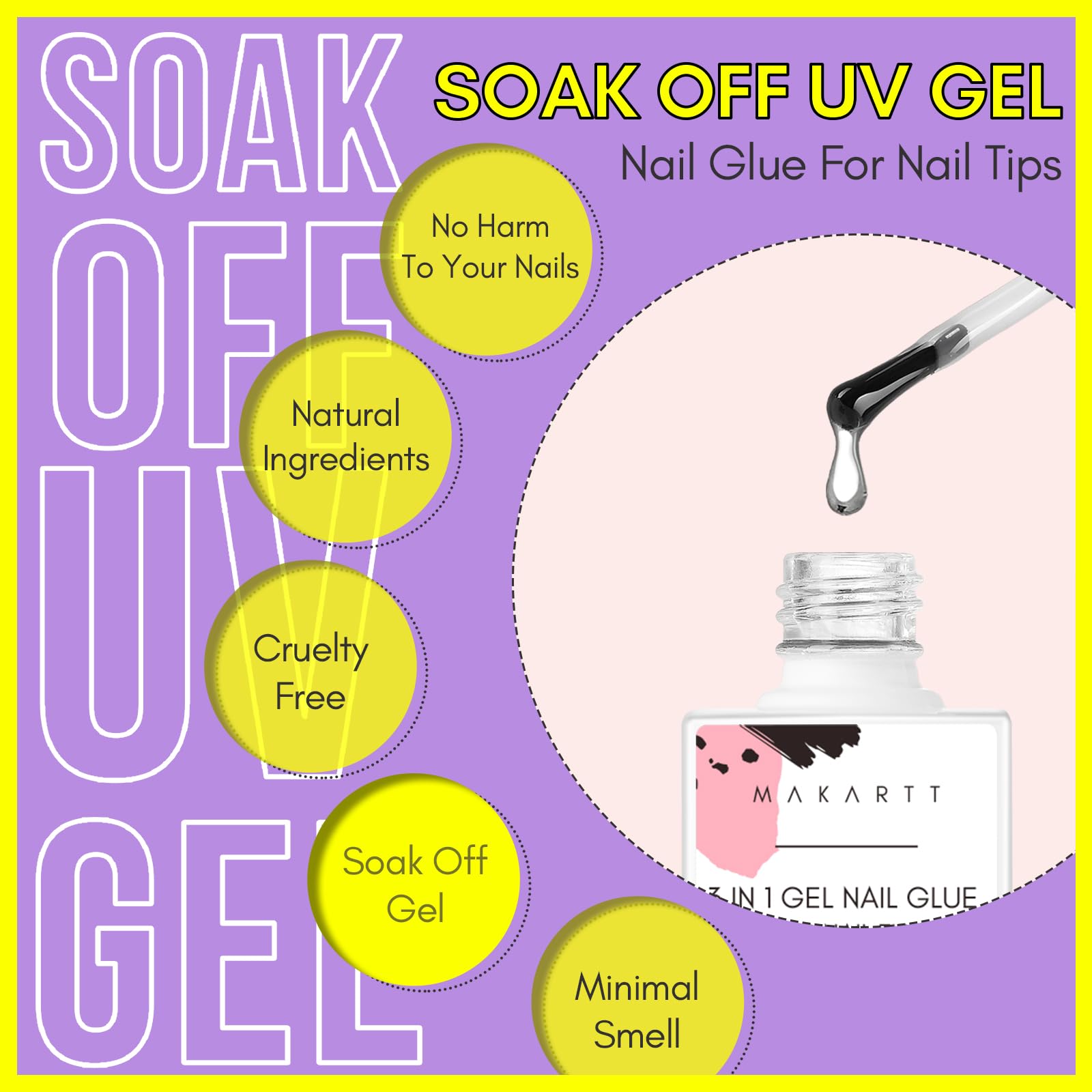 Makartt glue curing under UV/LED lamp for stronger bond