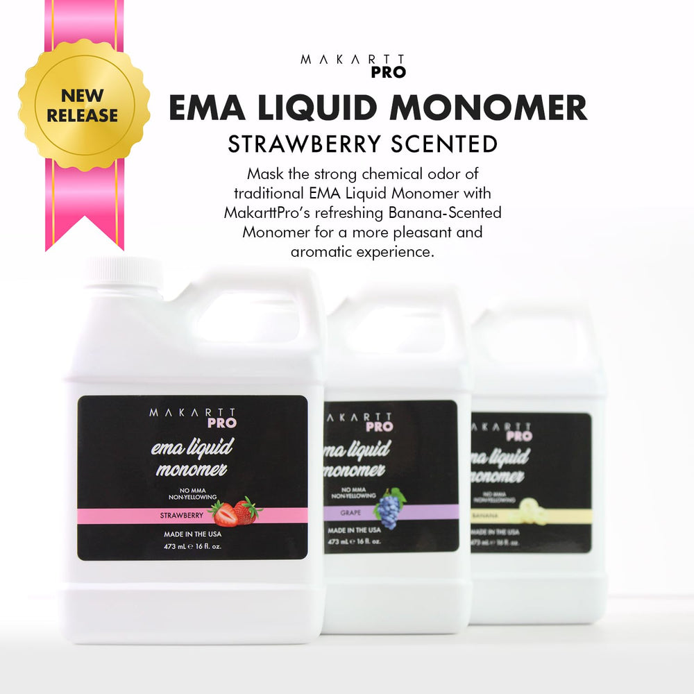 MakarttPro strawberry-scented monomer pour enables precise, spill-free dispensing.