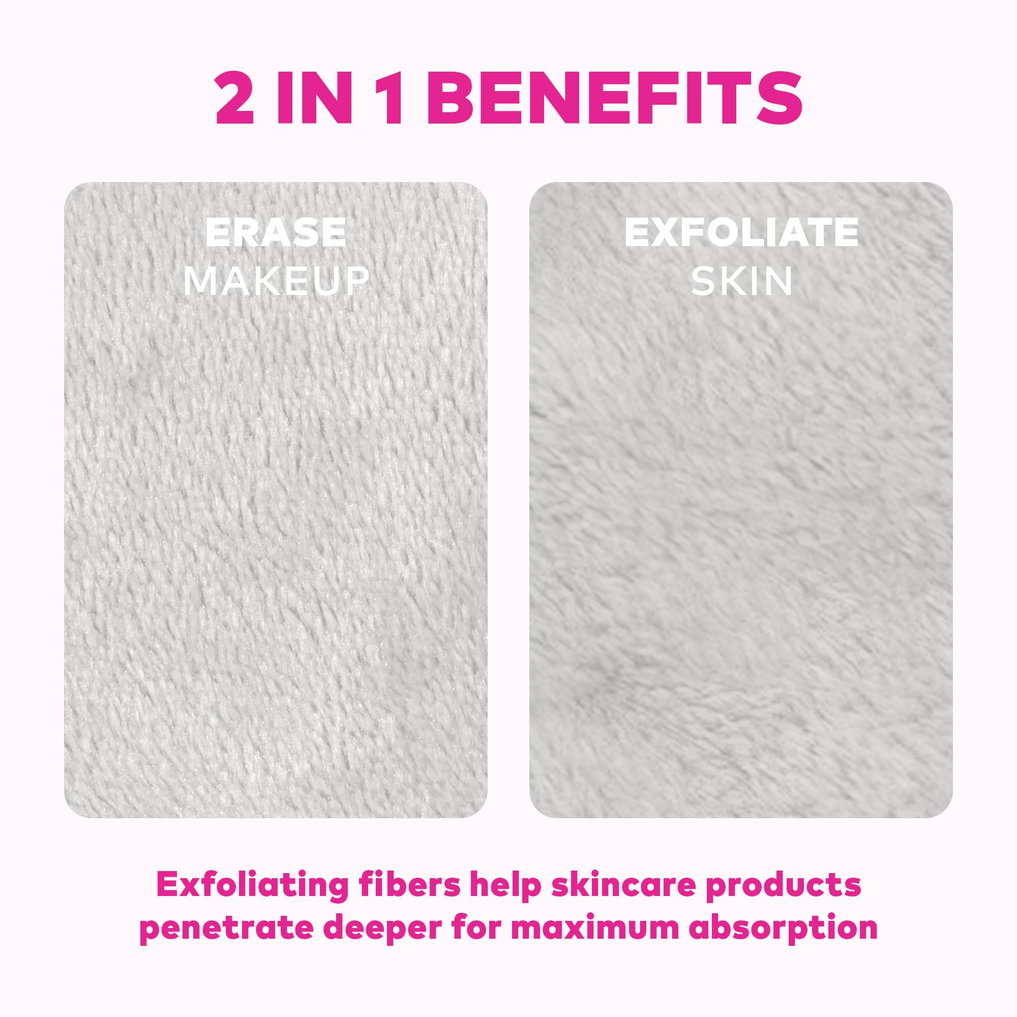 Soft texture closeup of MakeUp Eraser cloth for sensitive skin use