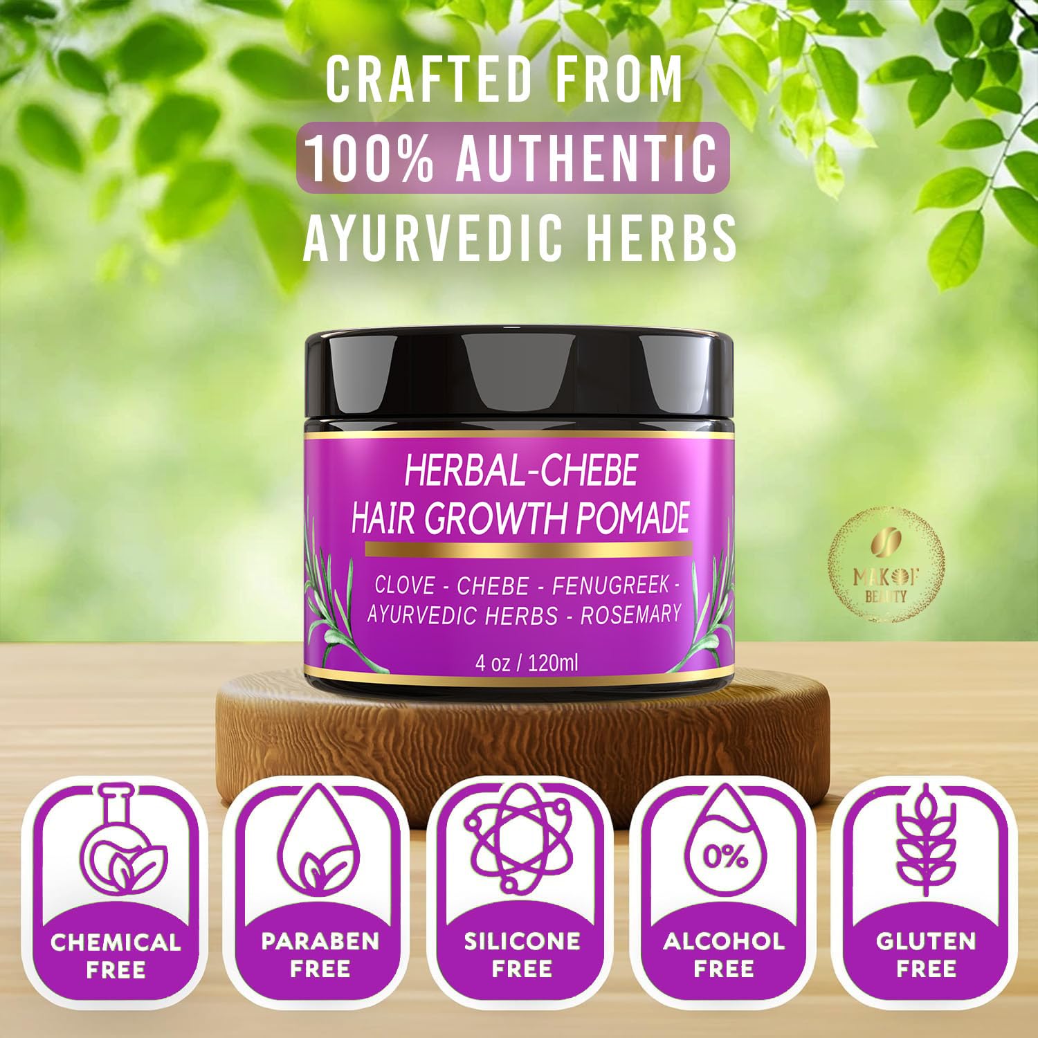 Ingredients highlight—shea, mango, kokum butters nourish hair.