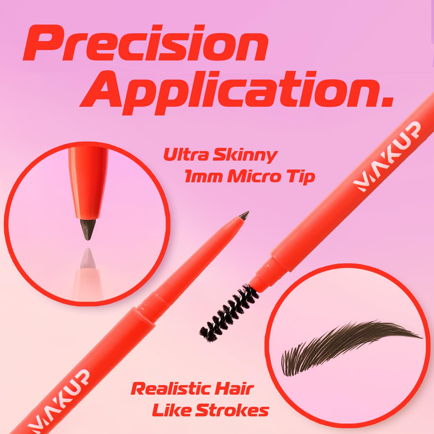Makup Beauty Skinny Brow waterproof formula resists smudging in heat.