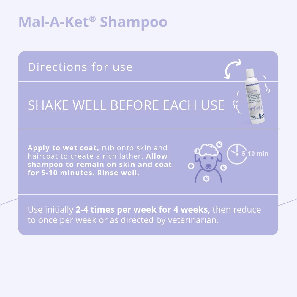 Dog coat after washing with Mal-A-Ket Shampoo showing degreasing effect.