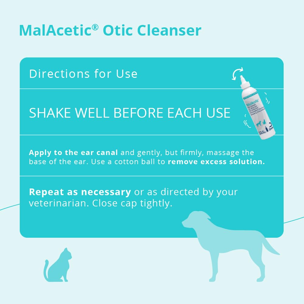 MalAcetic Otic Cleanser with apple fragrance for a pleasant scent during cleaning