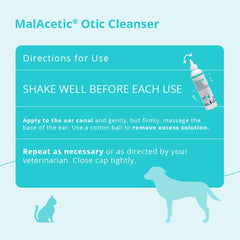 MalAcetic Otic Cleanser with apple fragrance for a pleasant scent during cleaning