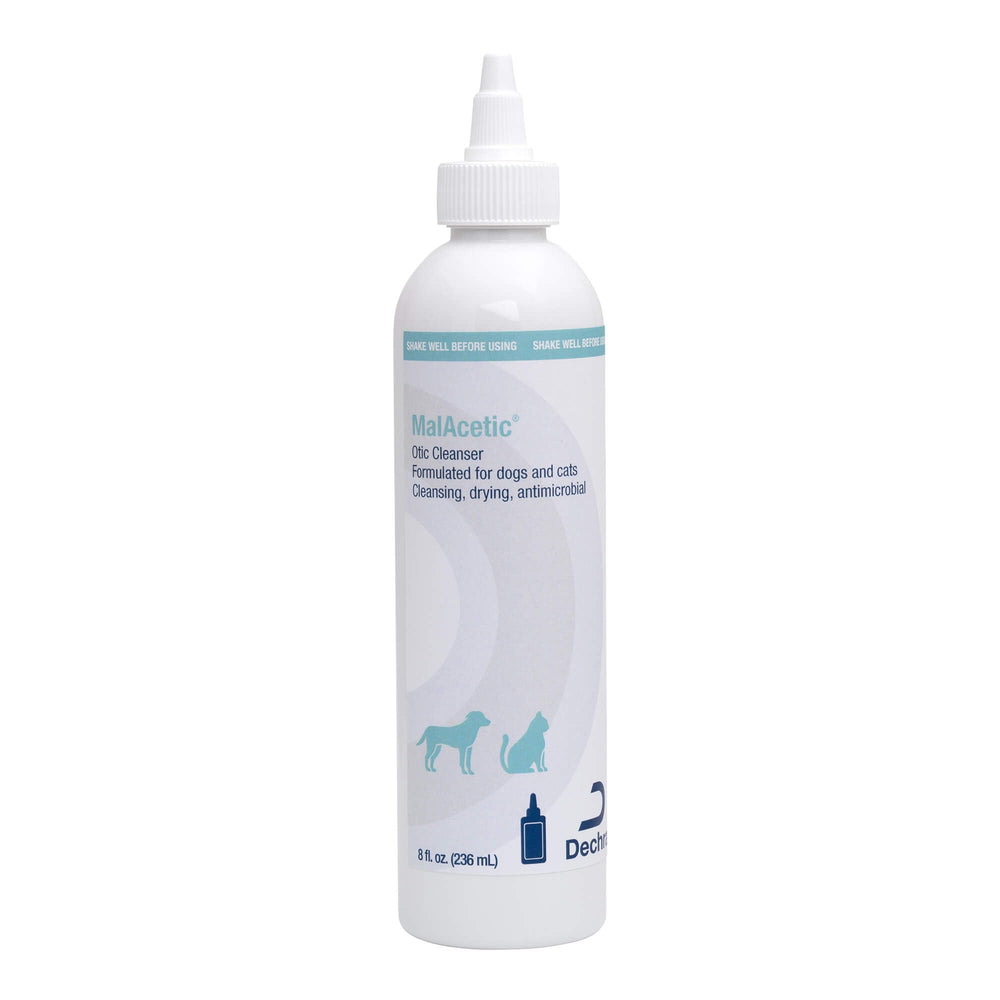 MalAcetic Otic Cleanser bottle front view for easy home ear care