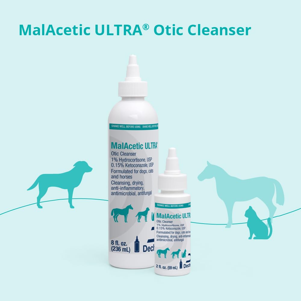 MalAcetic Ultra label highlights ceramides and pH-balanced formula for skin support.