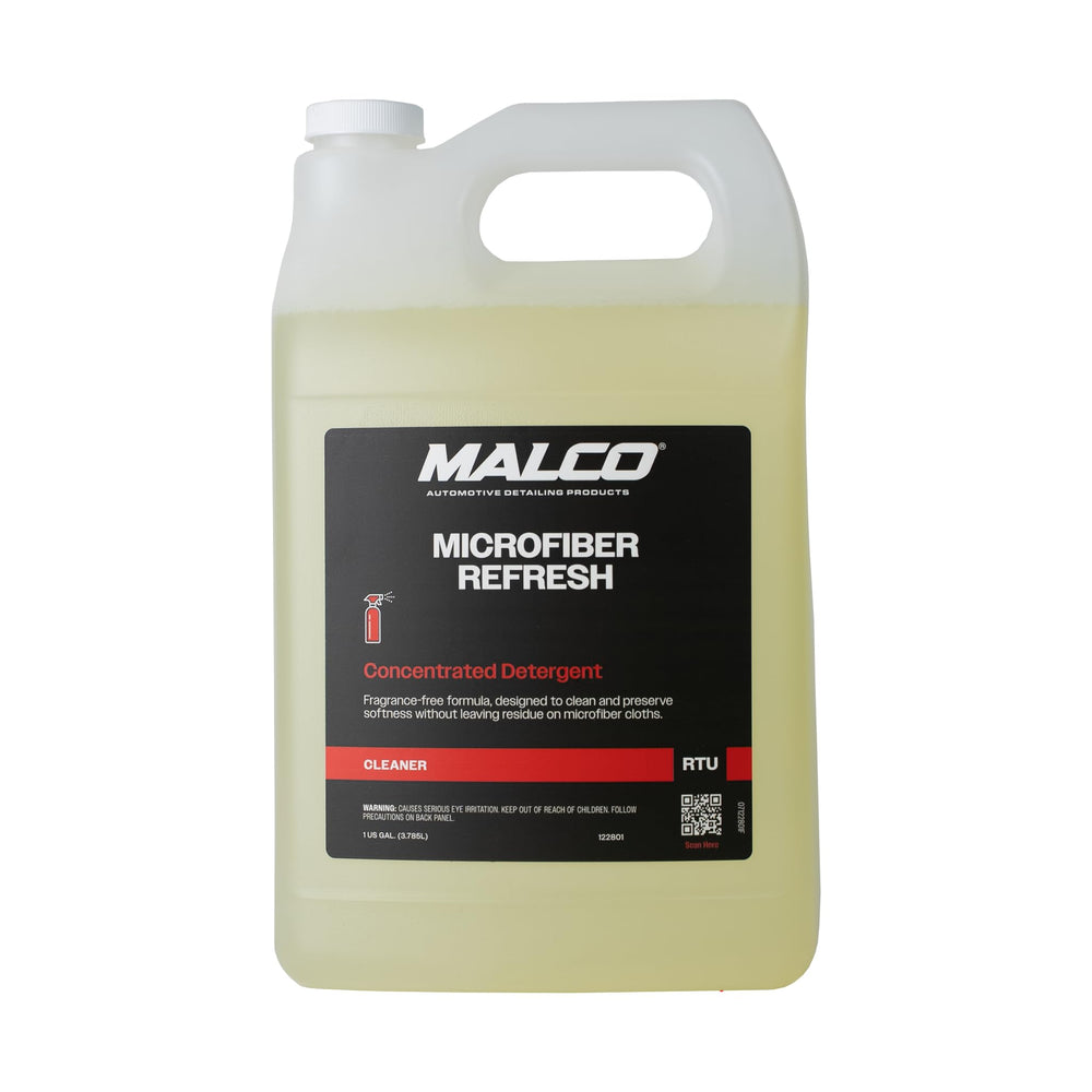 Malco Microfiber Refresh Detergent bottle restores towel softness and absorbency.