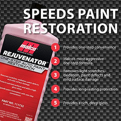 Malco Paint Rejuvenator removes scratches to reveal smooth paint