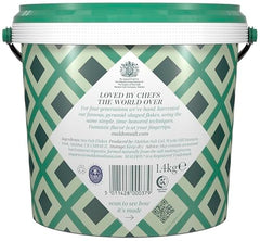Maldon sea salt flakes tub angled view highlights premium crystals for finishing touches.
