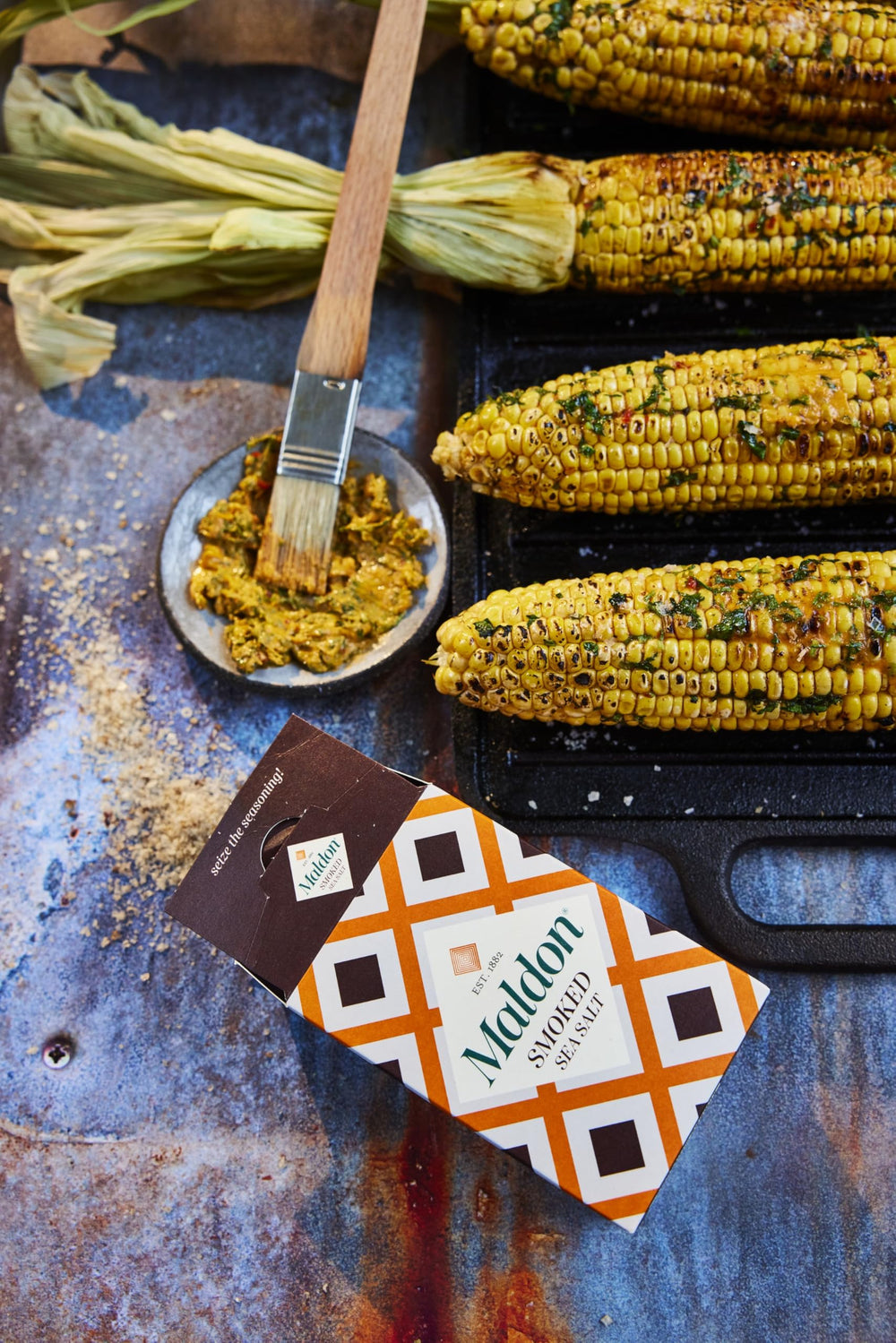 Maldon smoked salt grill vegetables touch of smoke enhances roasting flavors.
