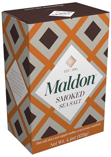 Maldon smoked sea salt pyramid closeup highlights texture and savory crunch.