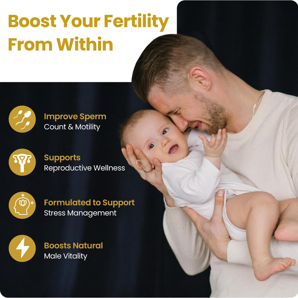 SEMANOID bottle label highlights reproductive health support and ingredients