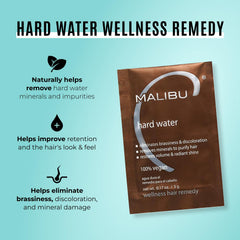 Malibu C Hard Water Wellness Remedy crystals dissolving in water to remove minerals