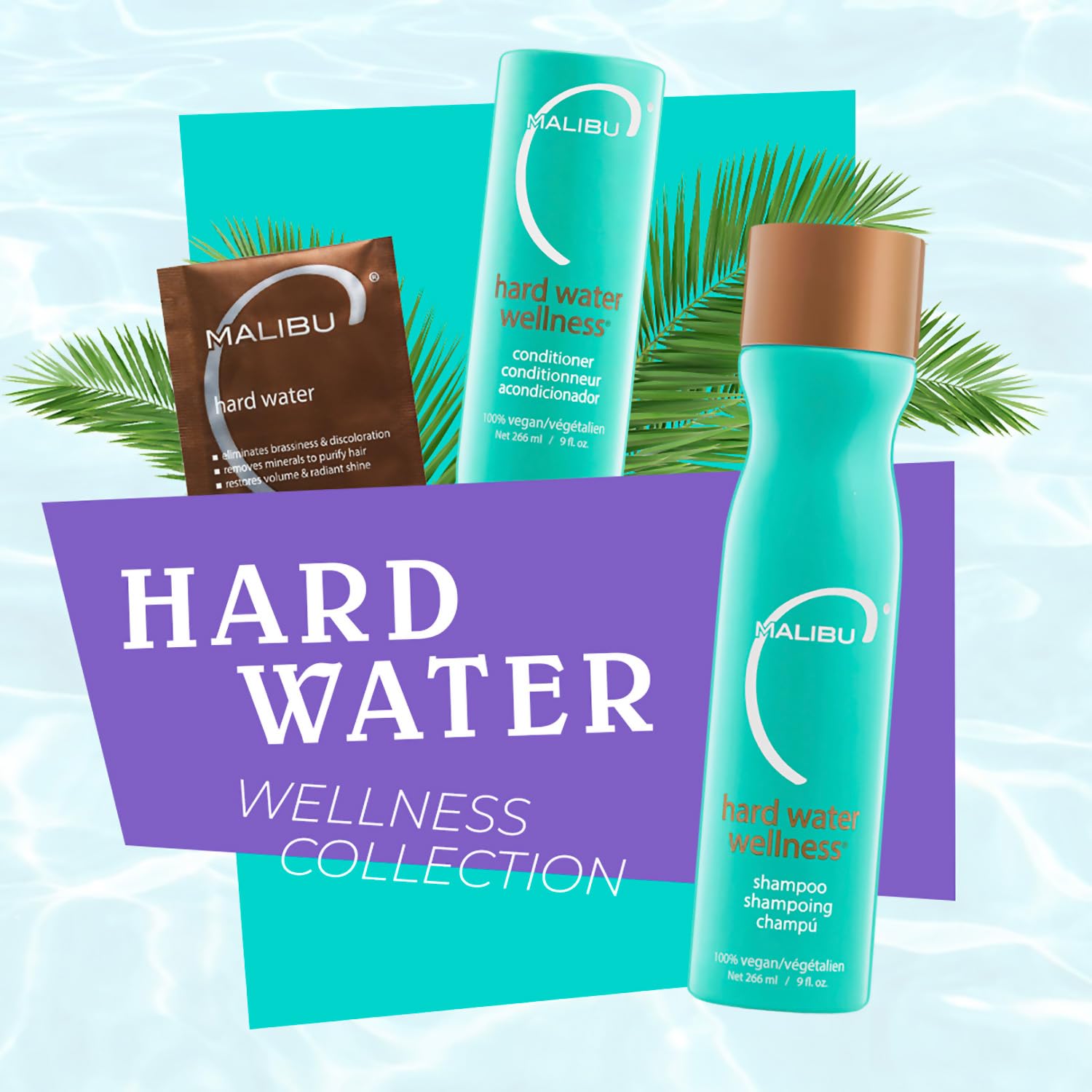 Malibu C Hard Water Wellness Remedy promotes shine after treatment