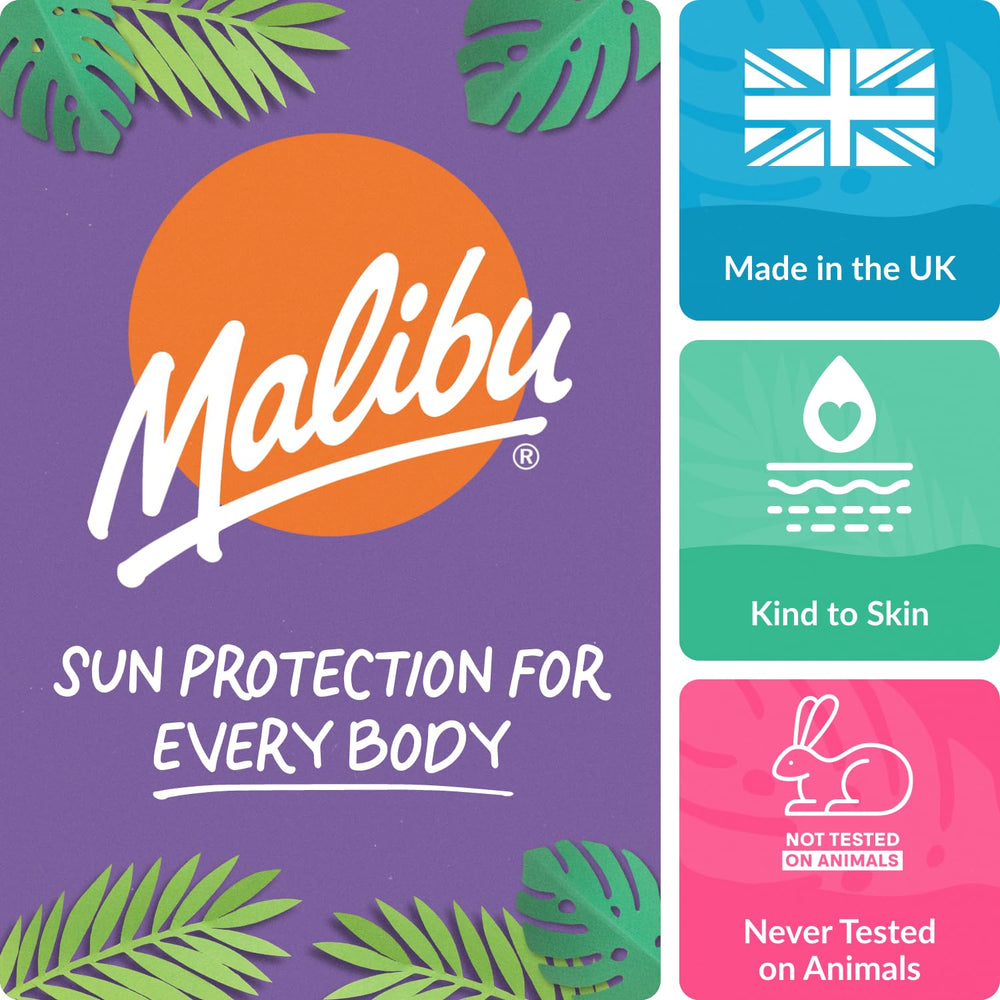 Malibu Sun Fast Tanning Gel label highlights beta carotene and carrot ingredients for color boost.