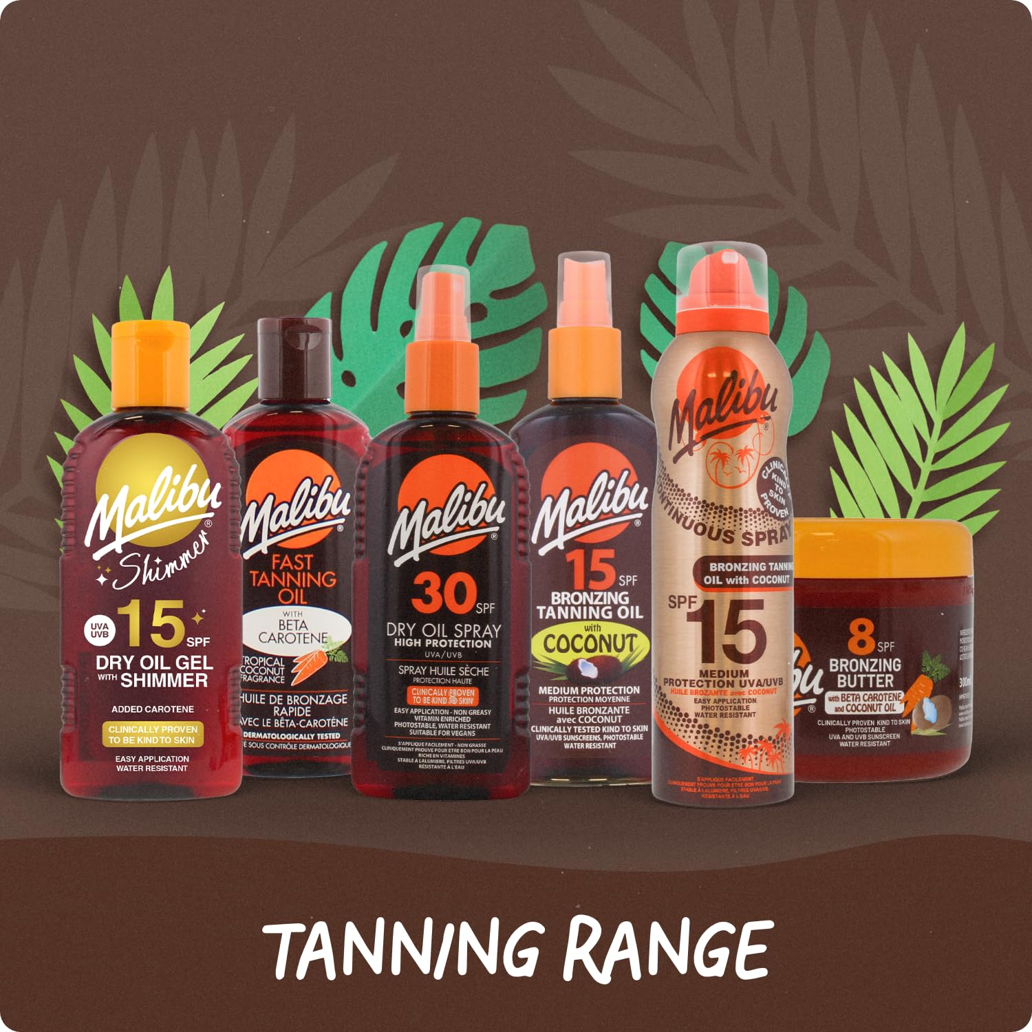 Malibu Sun Fast Tanning Gel packaging shows 300ml size clearly.