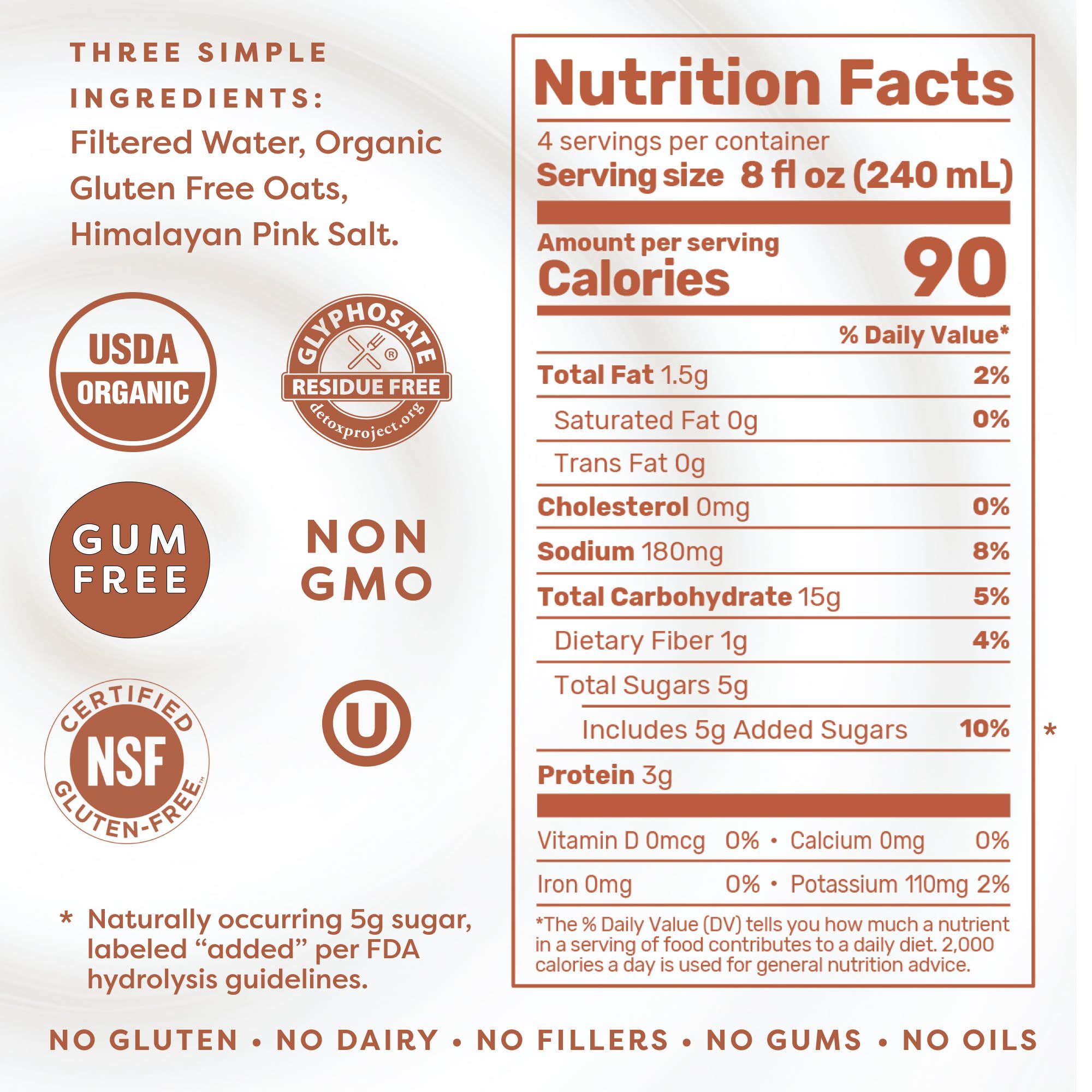 MALK Oat Milk Original bottle side profile, shelf-stable convenience