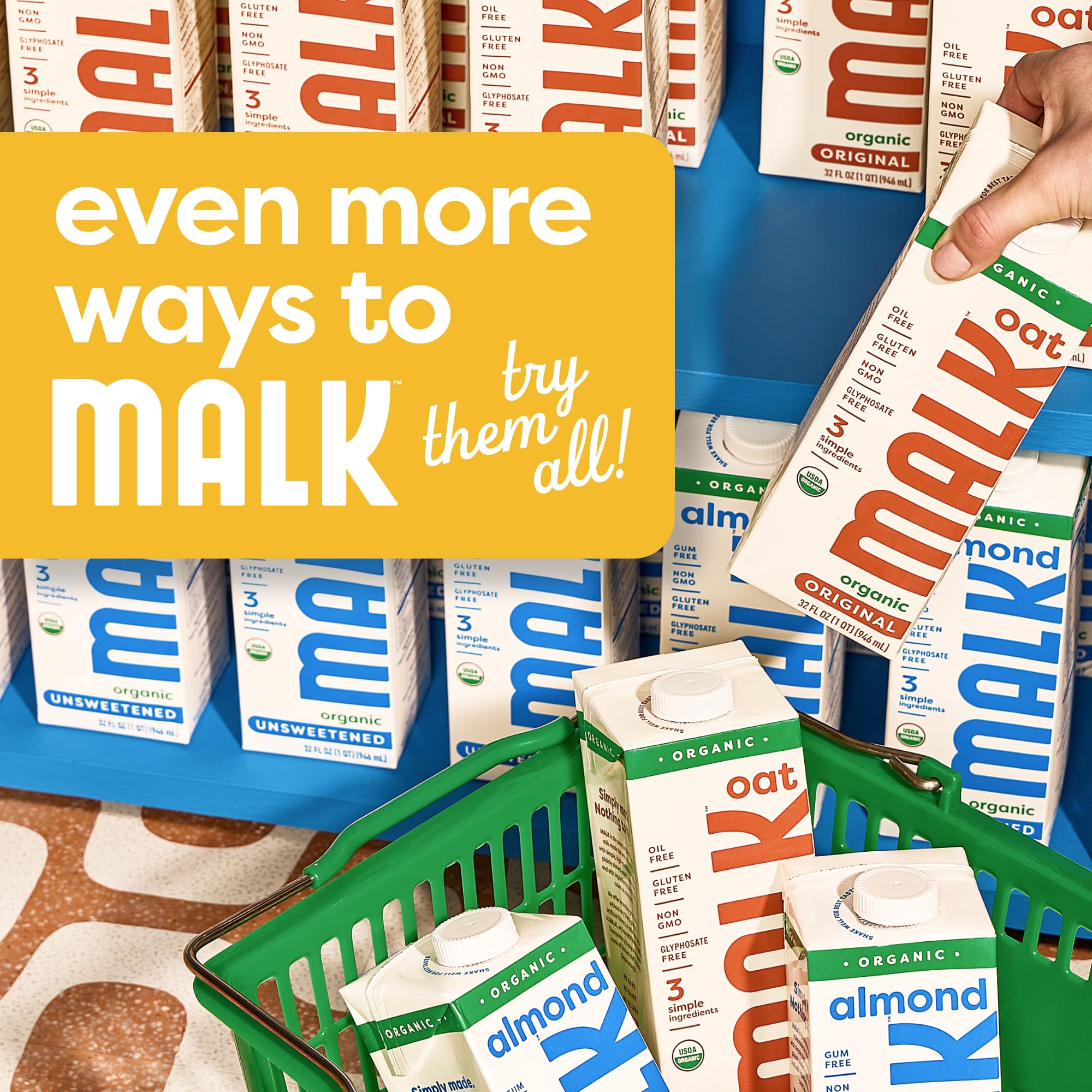 Organic vanilla flavor in MALK Almond Milk great for cereal and coffee