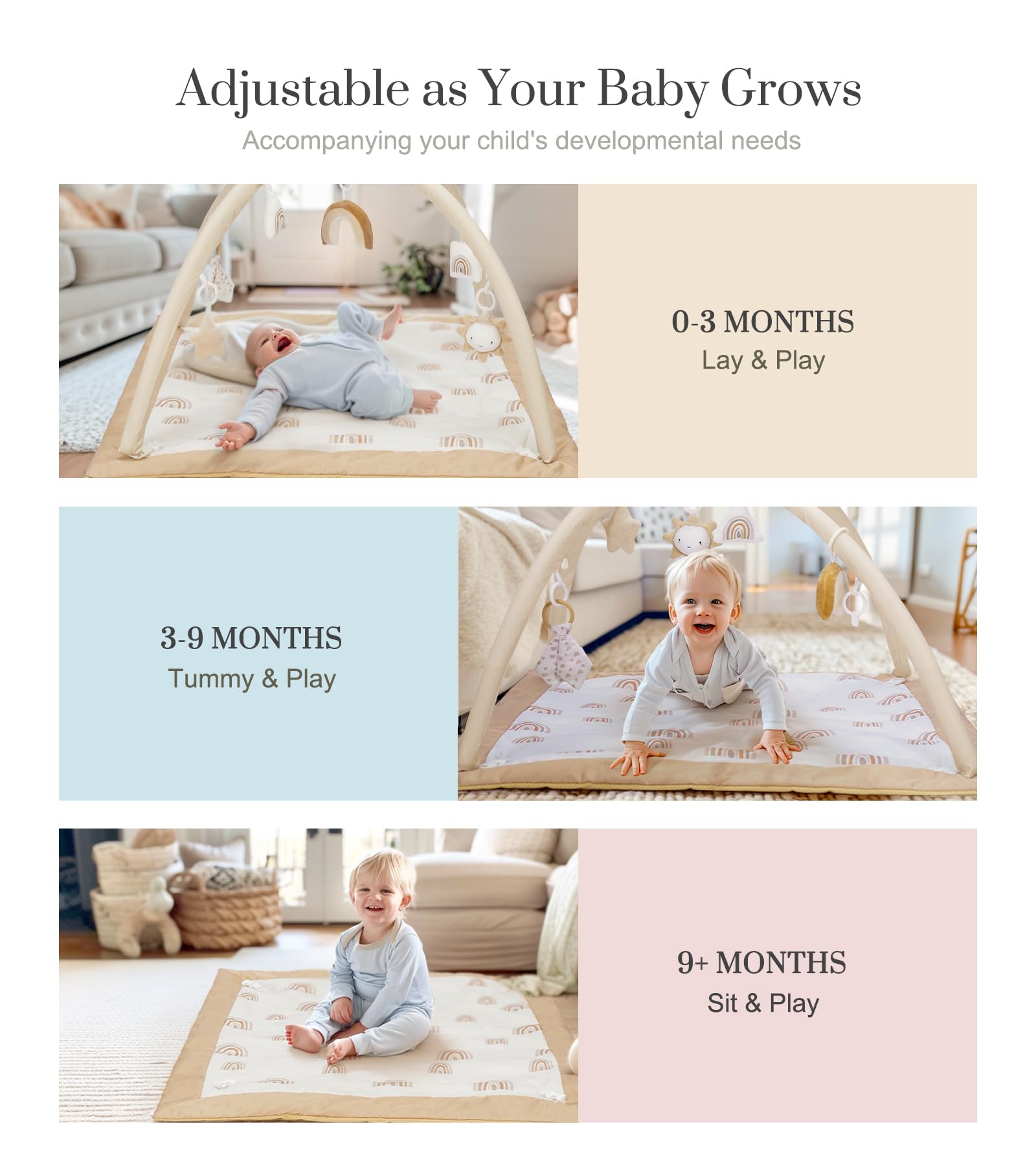 Mallify Non-slip bottom ensures stable play on wood or tile floors.
