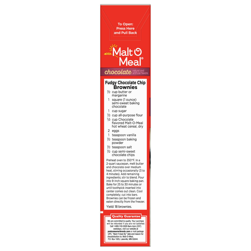 Malt-O-Meal Chocolate Hot Wheat Cereal served warm as a simple start to the day