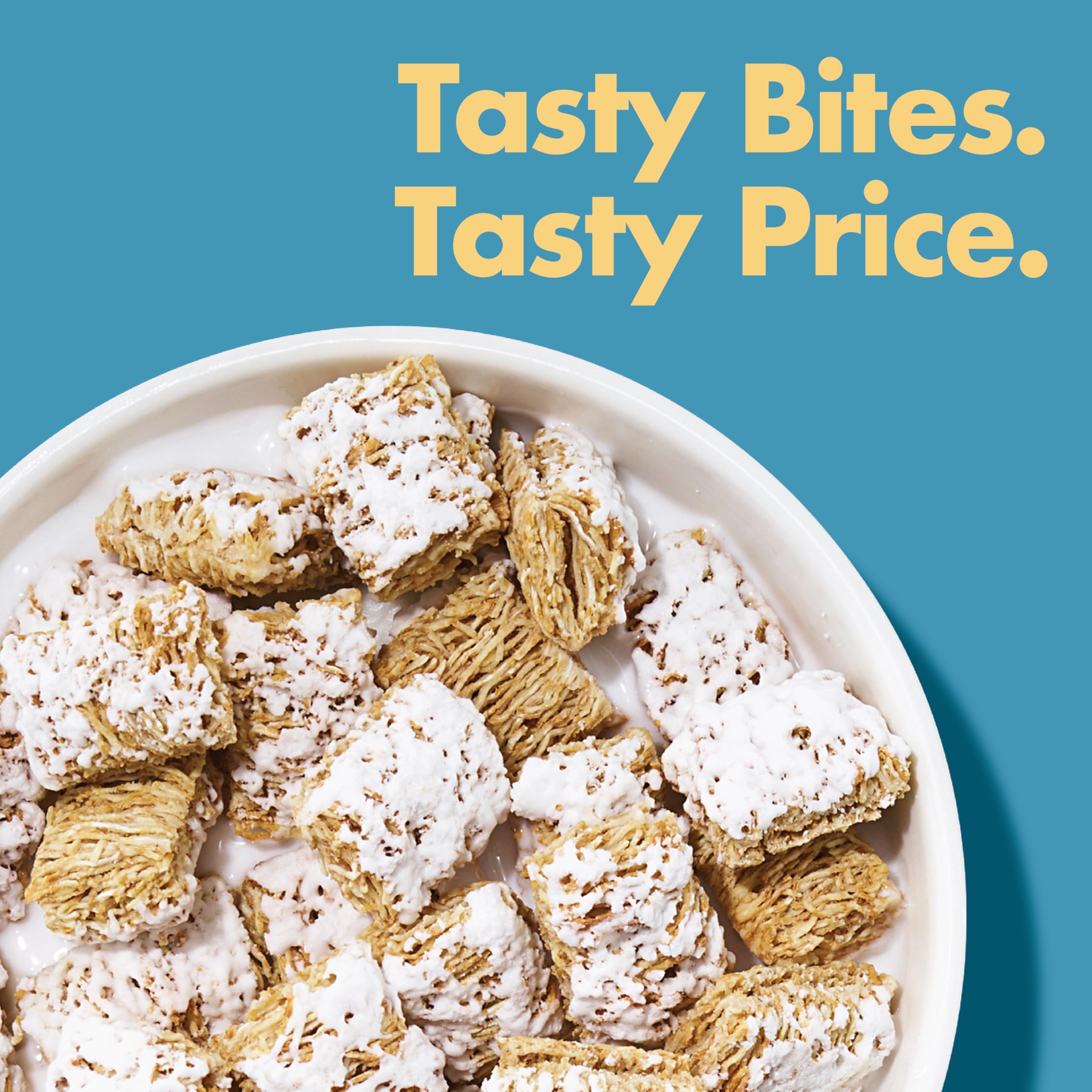 Malt-O-Meal Frosted Mini Spooners crunchy squares closeup showcases texture and flavor